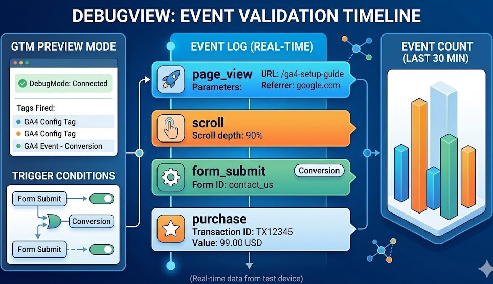 Real-Time Event Validation in GA4 DebugView