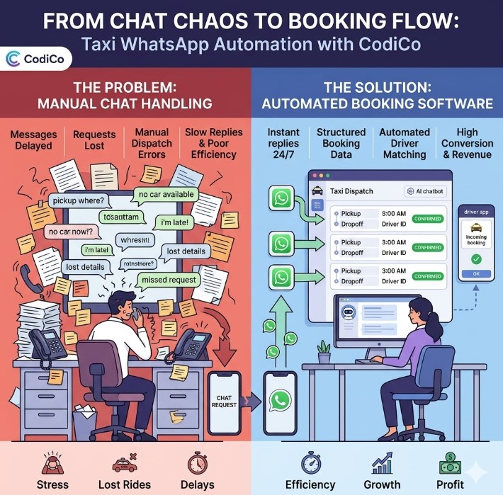 From chat chaos to booking flow with WhatsApp taxi booking automation for taxi operators